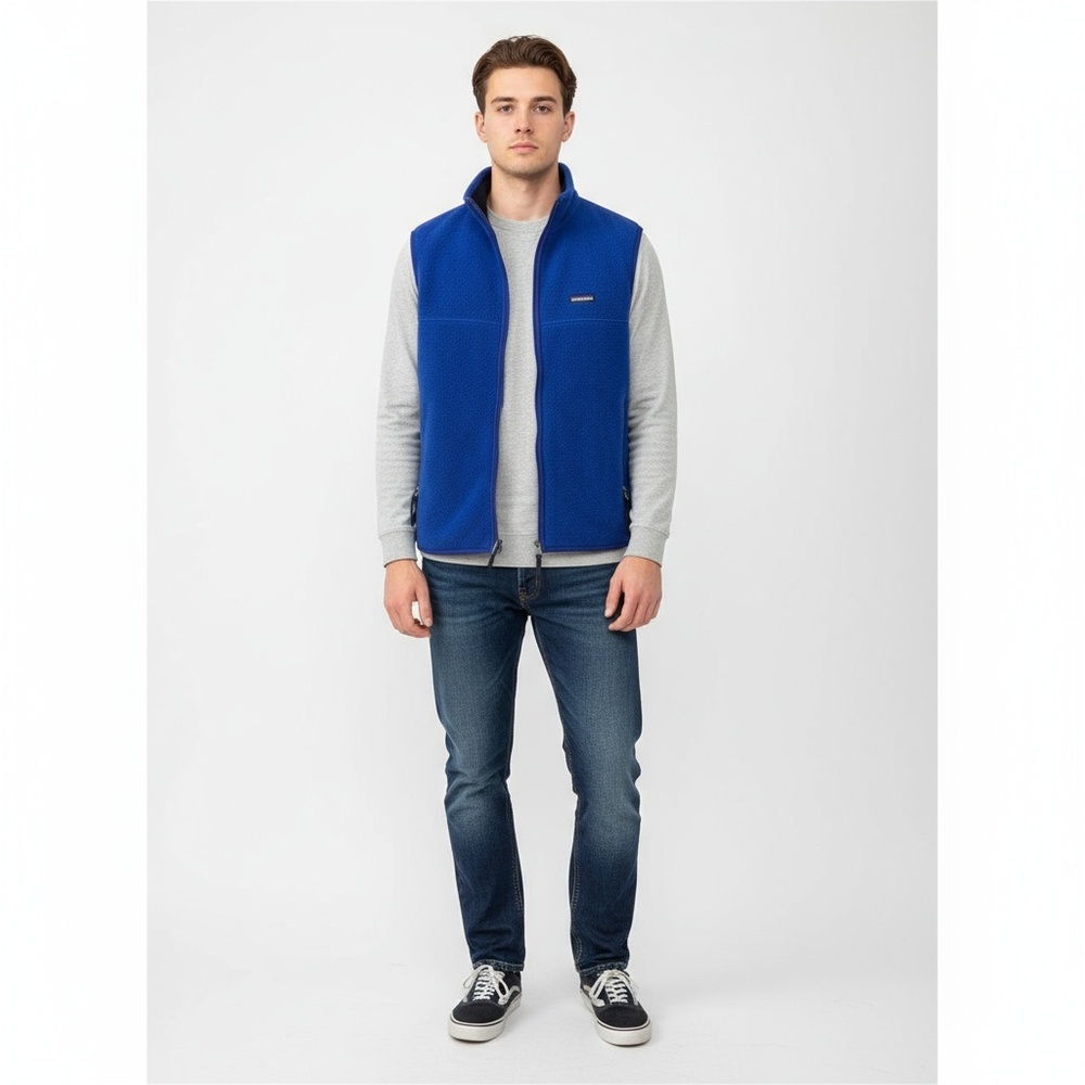 Patagonia Synchilla Vest Mens S Cobalt Blue Vintage 90s Full-Zip Ecospun